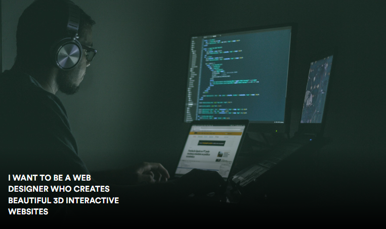 A man coding at a computer